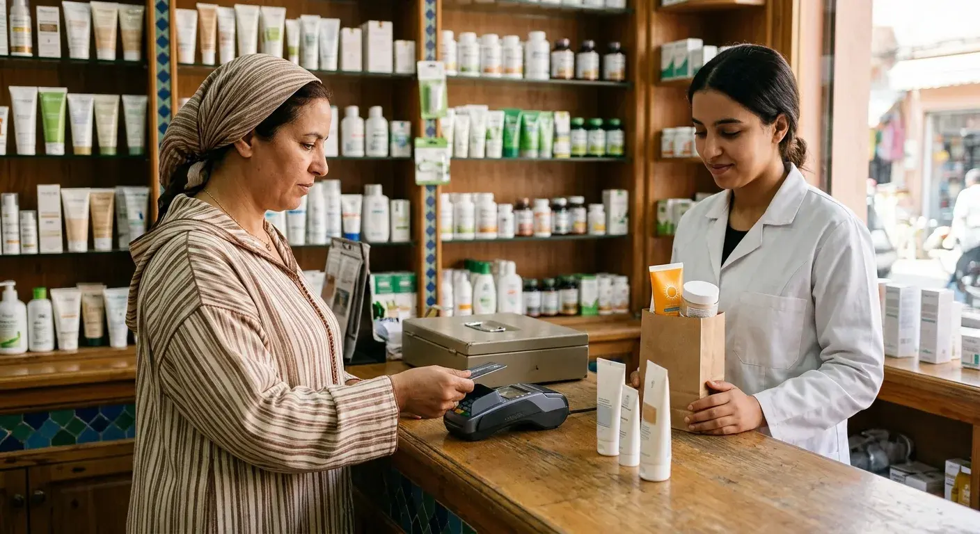 Paiement par carte en parapharmacie au Maroc